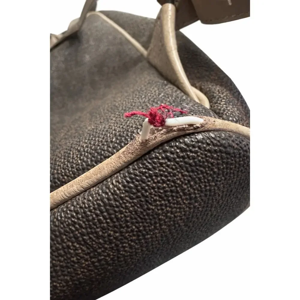 Michael Kors Signature Brown Dome‎ Crossbody Bag Pink Trim